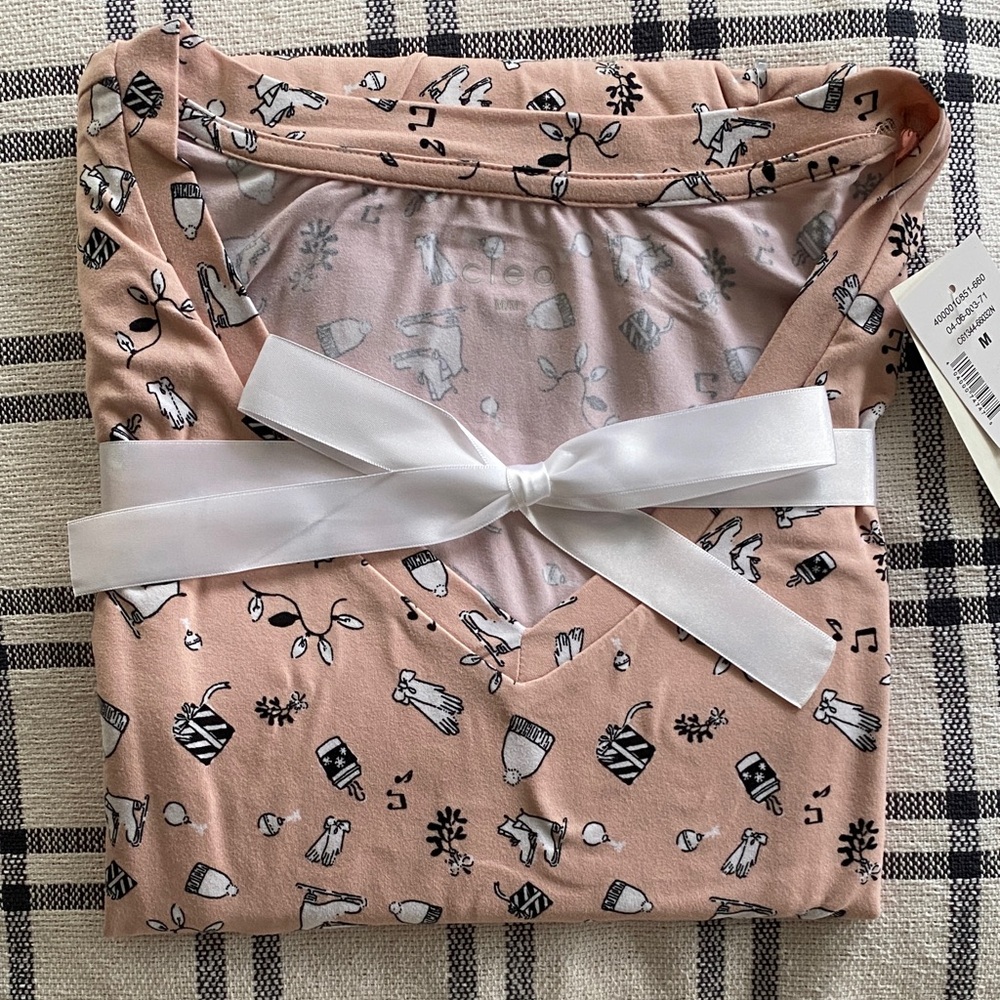 Cleo Pink Printed Women's Pajama Set
